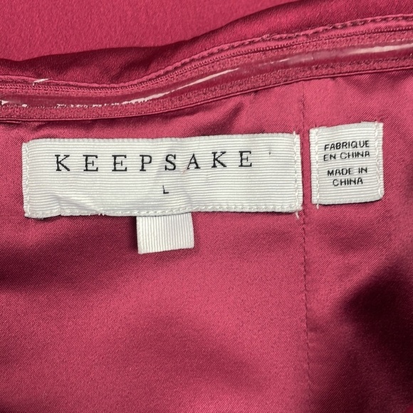Keepsake Keep Watch Strapless Mini Cocktail Party Dress Red Plum Large - Picture 9 of 12
